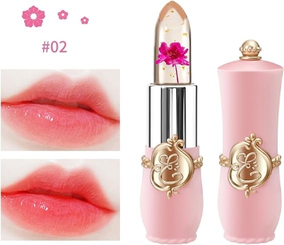 Picture of Transparent Lipstick Jelly Flower Moisturizing Lipstick Color Changing Lip Balm Lip Care Lipstick