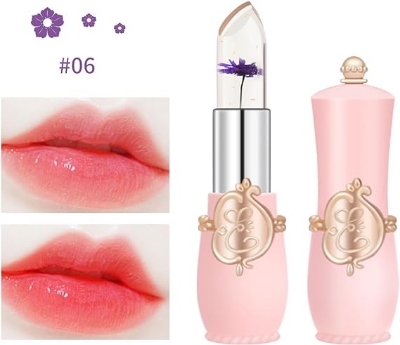 Picture of Transparent Lipstick Jelly Flower Moisturizing Lipstick Color Changing Lip Balm Lip Care Lipstick
