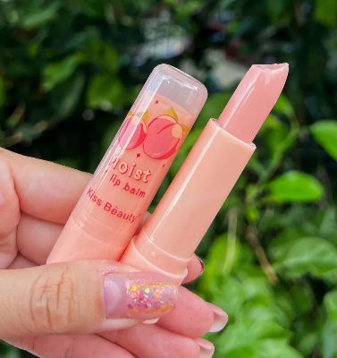 Picture of 3pcs Kiss Beauty Peach Extract Moist Hydrating Lip Balm Lipstick