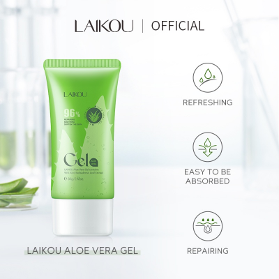 Picture of Laikou Aloe Vera Gel 96% - 60gm Laikou Hydration Face Cream Acne Treatment Fade Scars Skincare Aloe Vera Gel Repair After Sunburn Sooth Skin Face Moisturizing - Others,Fresh