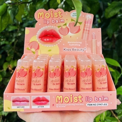 Picture of Kiss Beauty Peach Extract Moist Hydrating Lip Balm Lipstick -6 Pcs