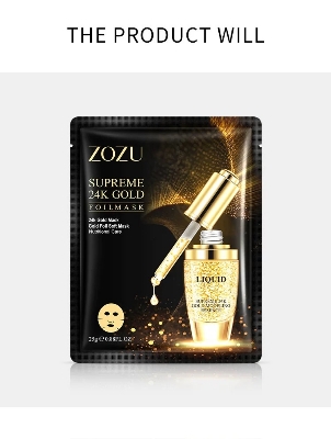 Picture of ROREC ZOZU 24K Supreme Gold Mask Gold Foil Soft Facial Mask - Fresh