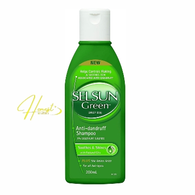 Picture of Selsun Green Anti Danndruff Shampoo Sooths & Shines With Natural Oils 200ml