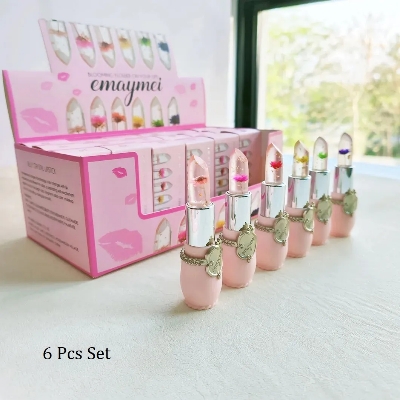 Picture of Transparent Lipstick Jelly Flower Moisturizing Lipstick Color Changing Lip Balm Lip Care Lipstick -6Pcs set - 6,Fresh