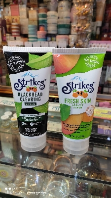 Picture of Strikes blackhead clearing scrub & Strikes Fresh Skin Apricot Scrub - Fresh