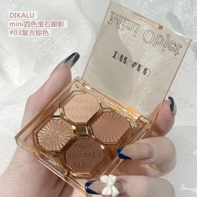 Picture of Dikalu Eyeshadow Palette  Cute Mini 4 Colour Eyeshadow For Easy Carrying To Anywhere (Traval,School/College,Party,Hang out) Quick Using
