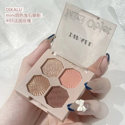 Picture of Dikalu Eyeshadow Palette  Cute Mini 4 Colour Eyeshadow For Easy Carrying To Anywhere (Traval,School/College,Party,Hang out) Quick Using