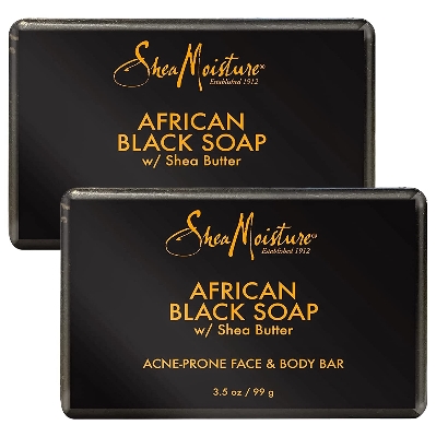 Picture of Shea Moisture African black Whitening Bar Soap Charcoal Cleansing Face and Body 100g - Fresh