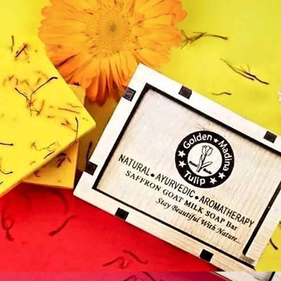 Picture of Tulip Premium Whitening Real Saffron Goat Milk Soap Zafran Honey Soap -100g choose one - Tulip Premium 1NO,Fresh