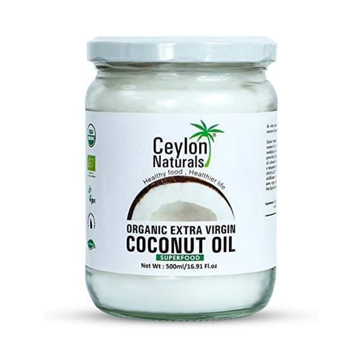Picture of Ceylon Naturals Organic Extra Virgin Coconut oil 500 ml