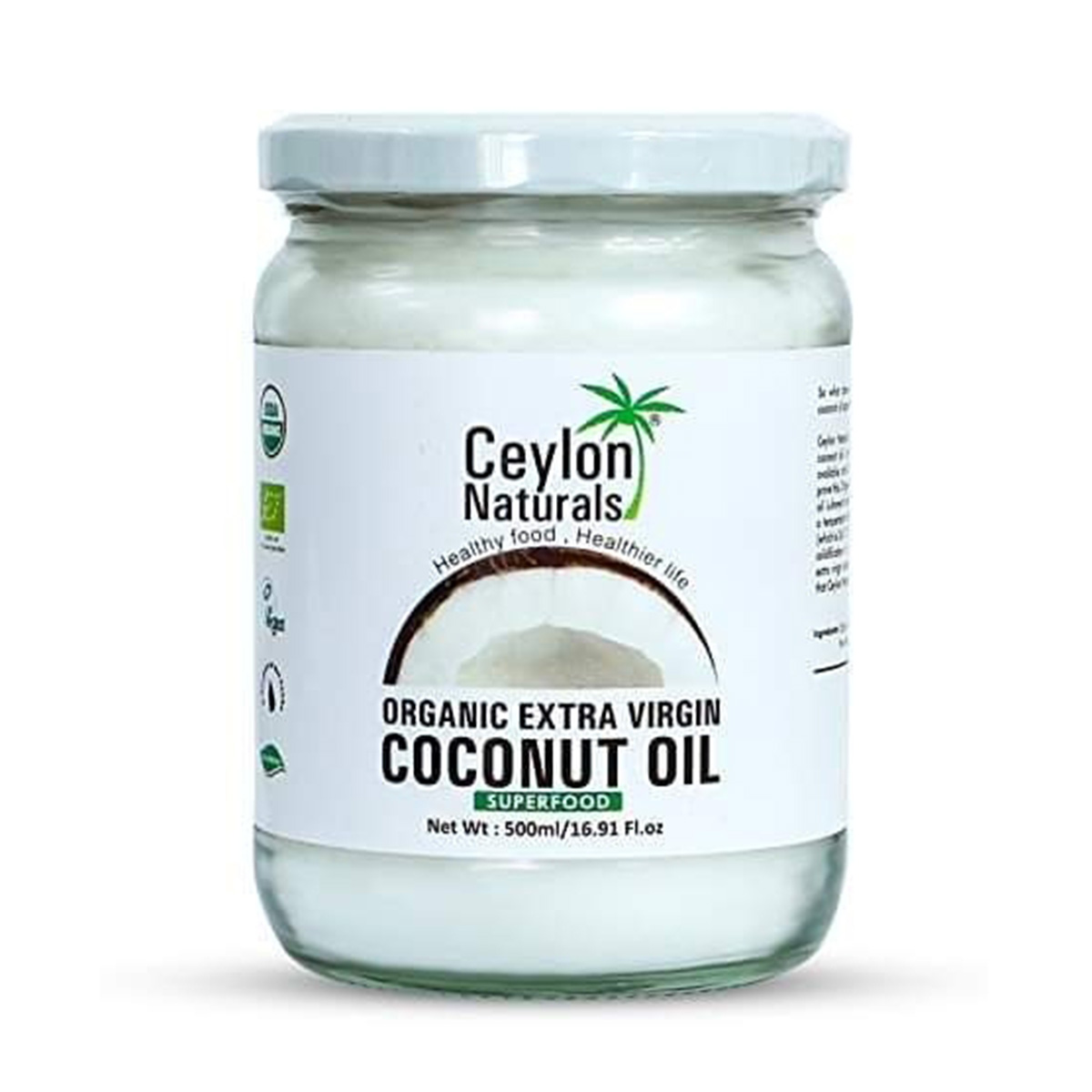 Picture of Ceylon Naturals Organic Extra Virgin Coconut oil 500 ml