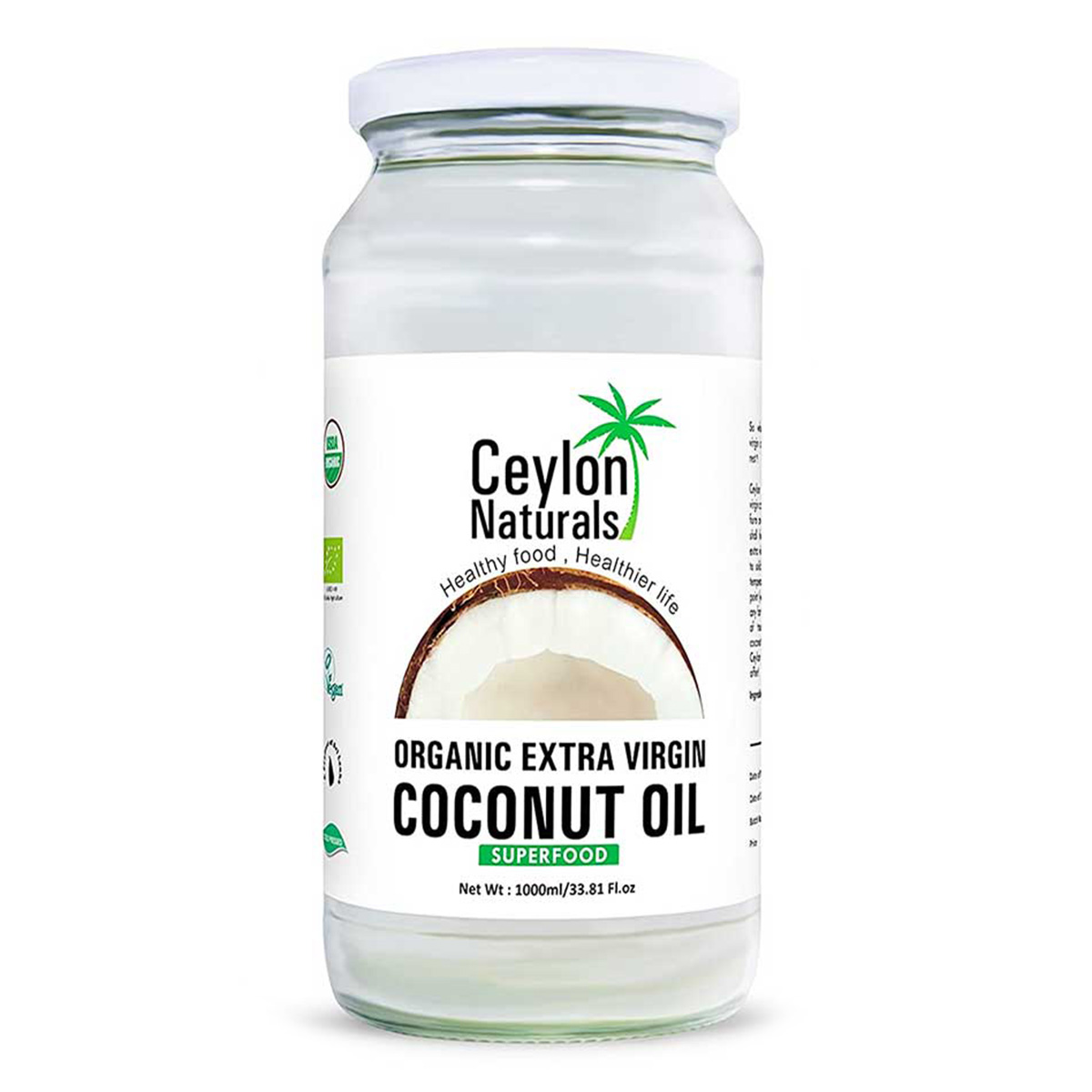 Picture of Ceylon Naturals Organic Extra Virgin Coconut oil 1000 ml