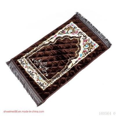 Picture of Muslim Prayer Rugs Islam Thick Cotton Fabric Printed Patterns Travel Prayer Mat 31.50''x47.24'' (Red)