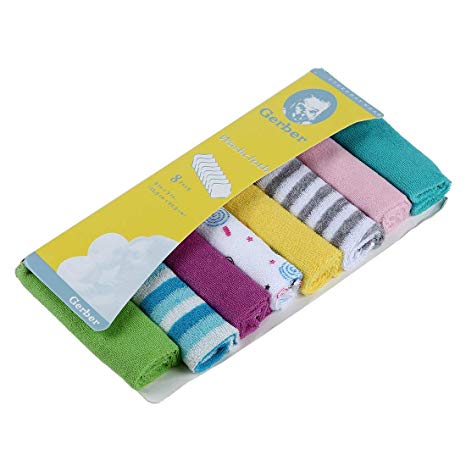 Picture of Plain Printed Mini Berry Cotton Baby Washcloth Towel Size: 9 X 9 Inch