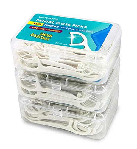 Picture of WATSONS Flat Thread Dental Floss Picks 50's x 1 Box
