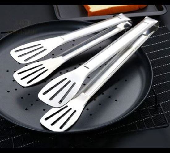 Picture of Stainless Steel Food Clip Bread Anti-scalding Clip Buffet Folder Barbecue Cooking Salad Food Clip Clamp BBQ Tongs Kitchen Tools