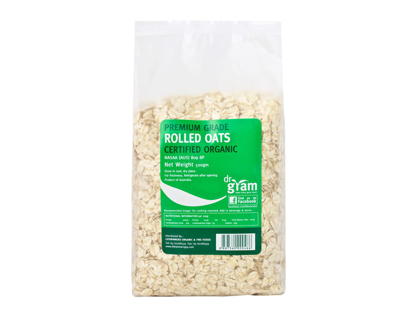Picture of Dr Gram Premium Grade Organic Instant Baby Oats - 500g