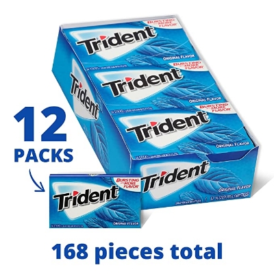 Picture of Trident Flavor Chewing Gum Full Box - 12 Pack (Sugar Free)
