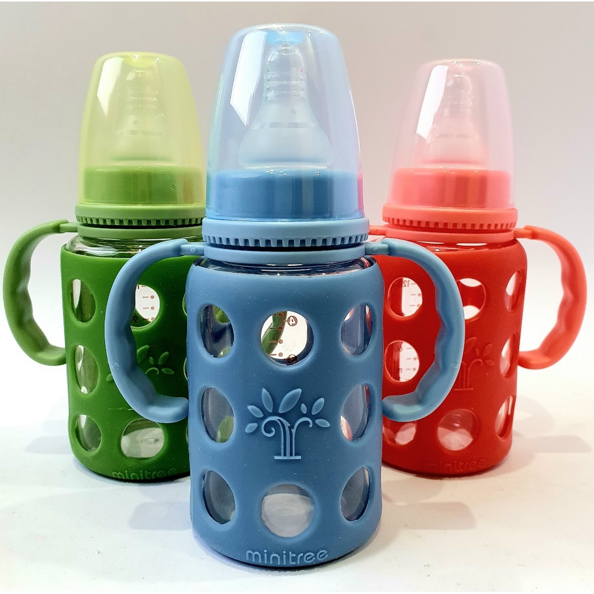 Picture of Minitree Glass 3month + Baby Full Glass_ Cover feeder 120ml_1pcs