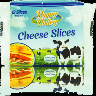 Picture of Happy Valley Cheese Slices 200gm  12 Slices  { 1  PCS }