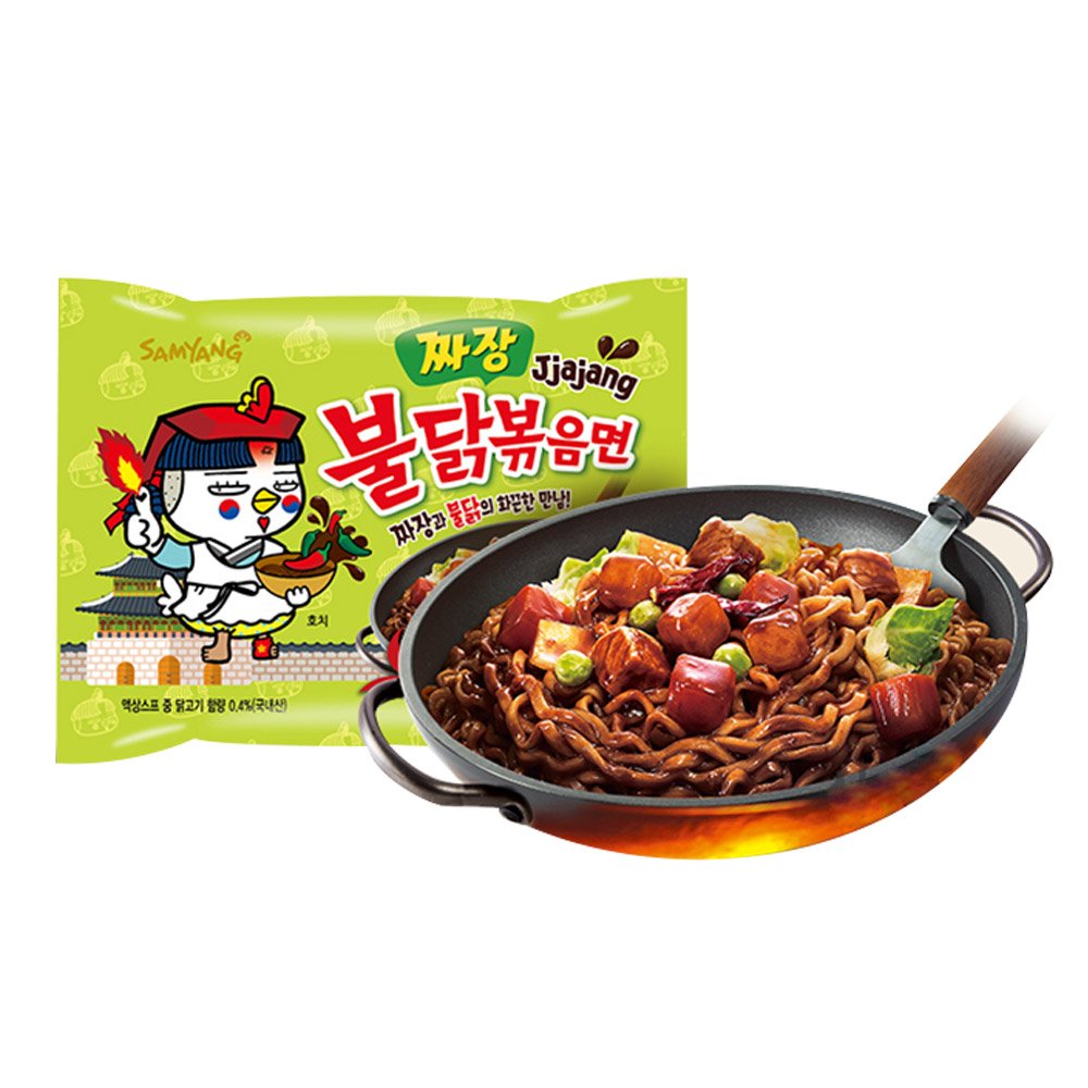 Picture of Samyang Jjajang Buldak 140g / Spicy Black Bean x Roasted Chicken Buldak Ramen / NEW Buldak 1 Packet