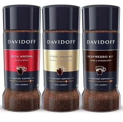 Picture of Davidoff Coffee Variety Pack Of Rich Aroma + Fine Aroma + Espresso 57 100 Gram Each (Pack Of 3) Granule Bottle