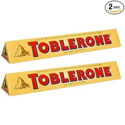 Picture of Toblerone Of Switzerland Milk Chocolate With Honey And Almond Nougat - 2 Pack Pouch 2 X 100 Gram
