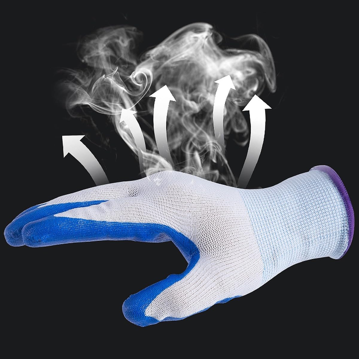 Picture of wolpin Heavy Duty Gloves (Pack of 2 Pairs) Reusable Hand Gloves For Gardening Kitchen Cleaning Intensive Work Dishwashing Rubber Latex Non-Slip Waterproof