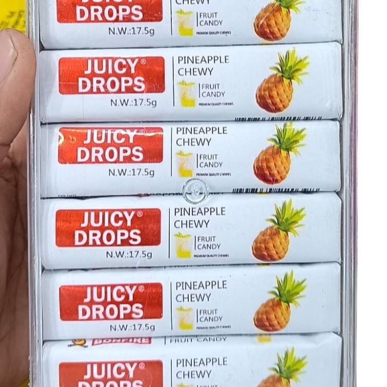 Picture of Decadent Foods Bonfire Juicy Drops Fruit Candy | Pineapple Flavor Chew Candy  (525 g)