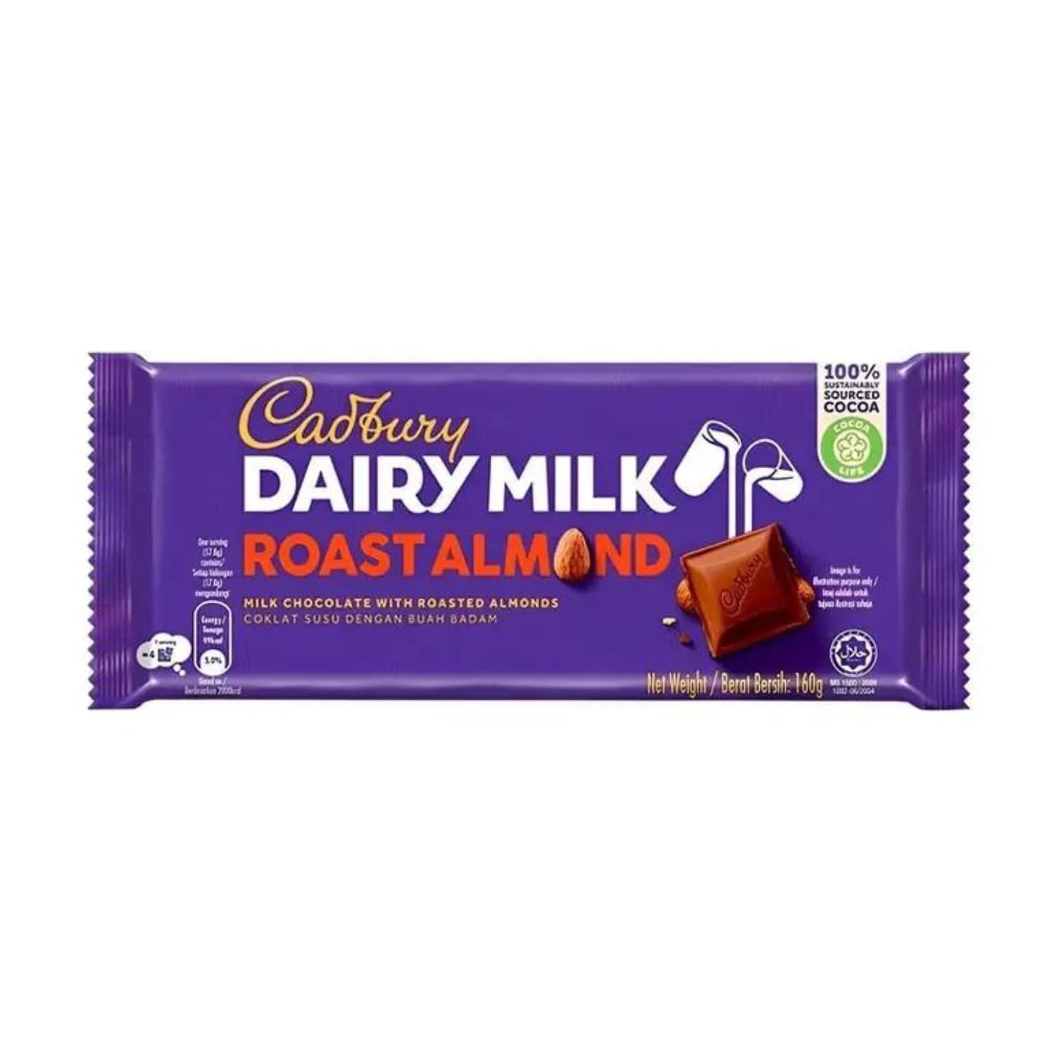 Picture of Cadburys Dairy Milk Roast Almond 130g Bar (Imported)