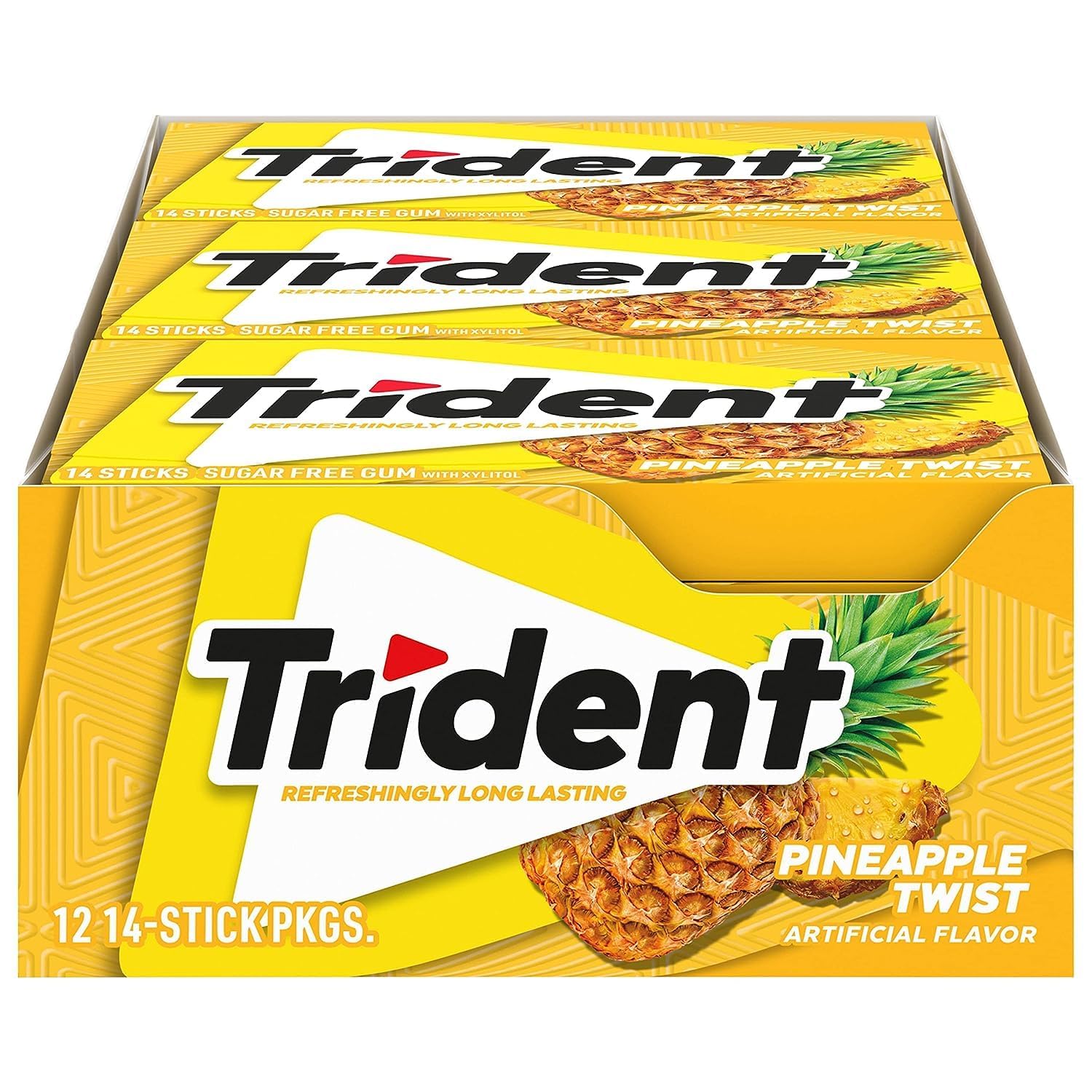 Picture of Trident Sugar Free Gum 1 Packs of 14 Pieces (14 Total Pieces) (Pineapple)