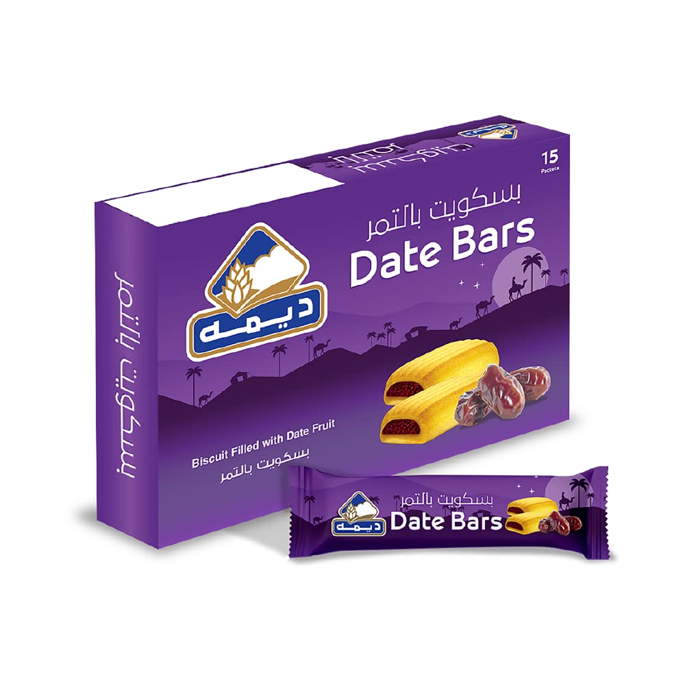 Picture of Deemah Dates Bars Biscuit Filled With Date Fruits 15 X 25g (UAE)