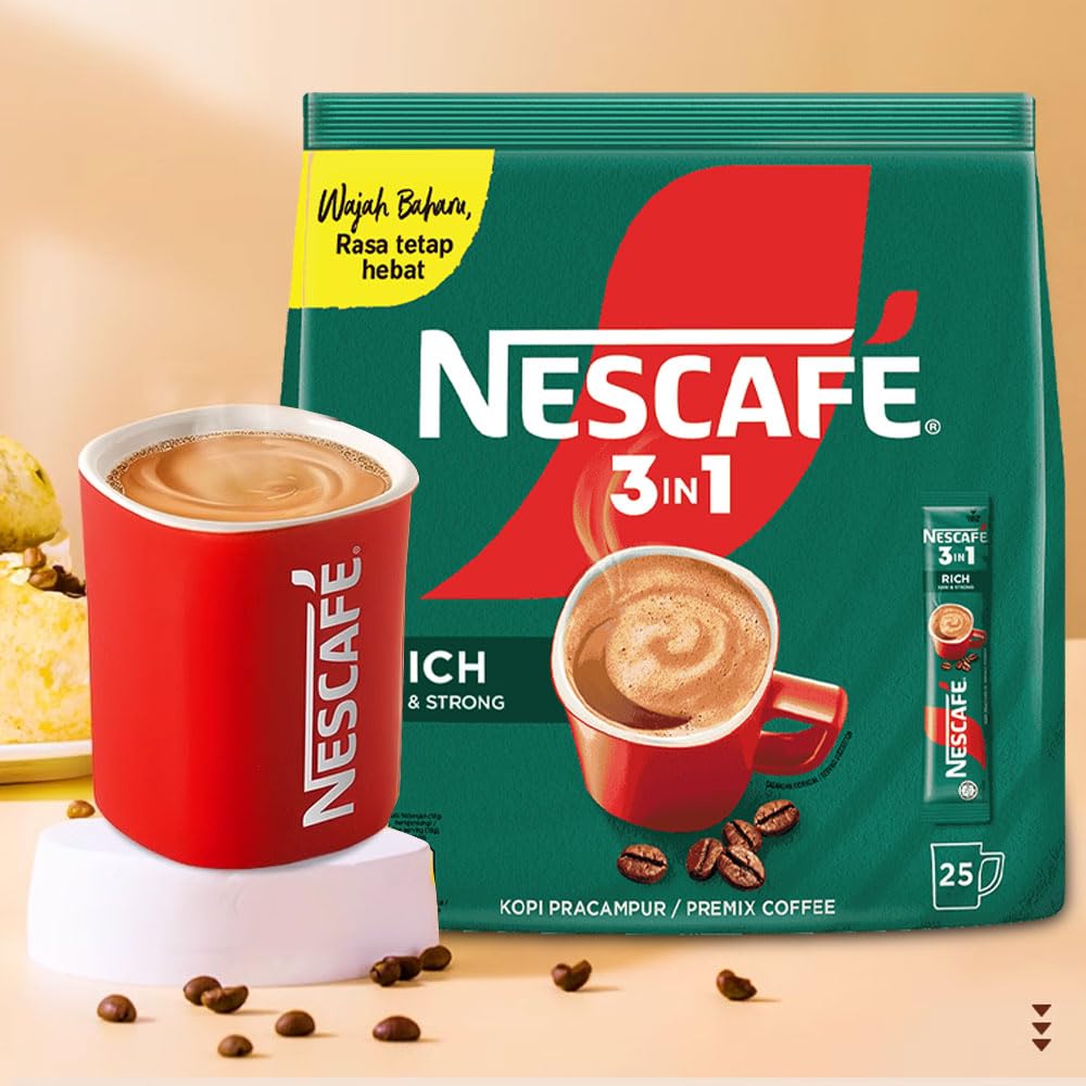 Picture of Nescafe 3 In1 Rich Premix Coffee 25 Sticks 450Gram Bag