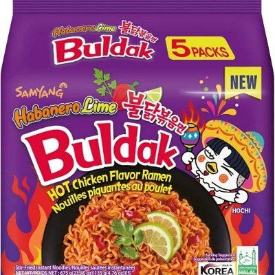 Picture of Samyang Buldak Spicy RamenHot ChickenKorean Stir-Fried Instant Noodle 5 pack