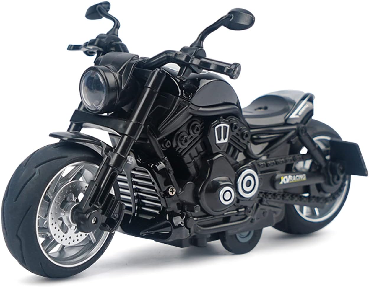 Picture of Pull Back Motorcycle Toys - Toy Motorcycle with Flashing Light up and Sounds for Aged 3+ Kids Christmas Birthday Gifts. (Black)