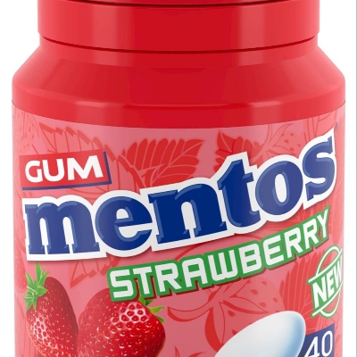 Picture of Mentos Gum Strawberry 40pc 56g UK