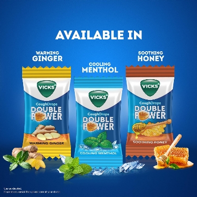 Picture of Vicks Cough Drops With 3 flavour Bag of 65p 175g INDIAN