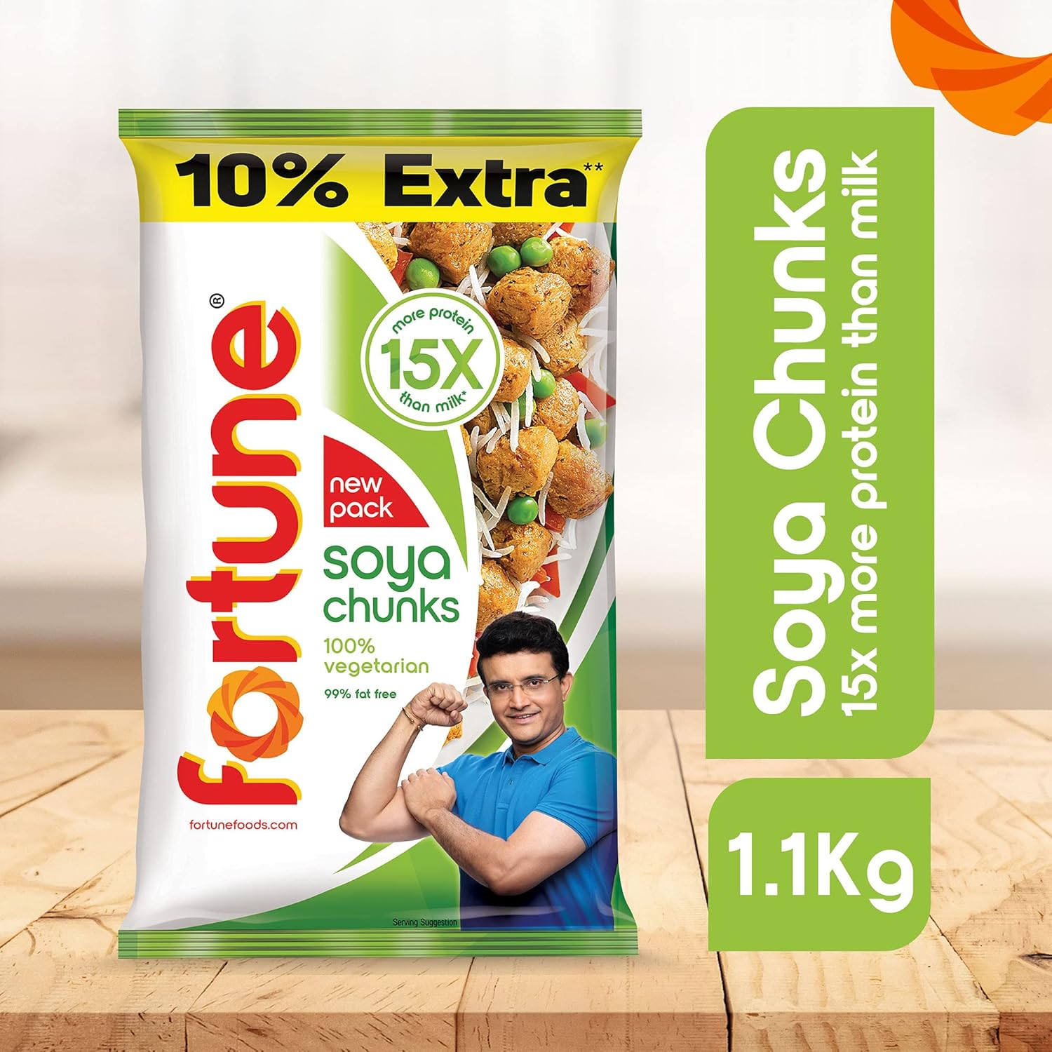 Picture of Fortune SOYA Chunks Pouch 1kg 10% Extra