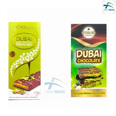Picture of Vivolaa Dubai Kunafa Chocolate & Pistachio  + Shokolata Sweets Dubai Chocolate Pistachio Kunafa(100 gm +100gm =200 gm ) 2 pcs