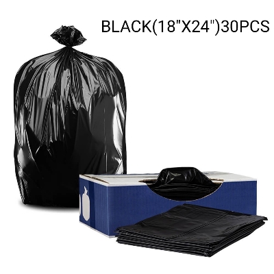 Picture of Garbage Bag/Trash Bag Bin Size (18" x 24") 30 PCS