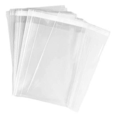 Picture of (11" x 17") 50 pcs crystal cellophane poly bag for packaging material with adhesive
