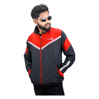 Picture of Windbreaker and Dust Coat Version 2.0 for Bikers (Motostar Lightweight Premium) with High Visibility Color Contrast, Black-Red, Neon, Ash, Blue, Olive