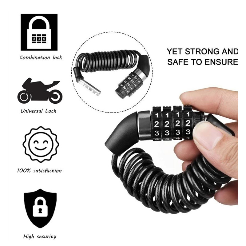Picture of Motorcycle Helmet Lock Changeable 4 Digit Password Lock