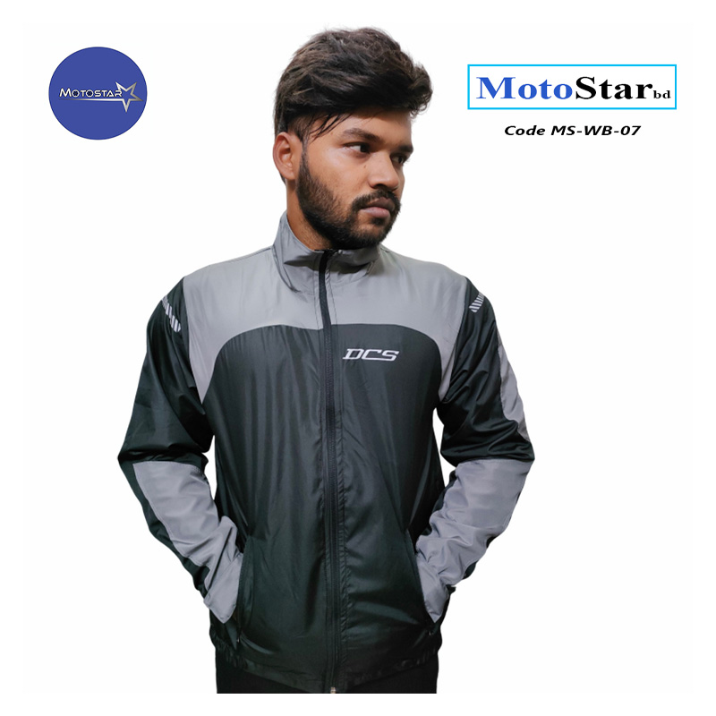 Picture of Motorcycle Windbreaker (DCS Lightweight Premium) MS-WB Black-Grey Wind and dust coat