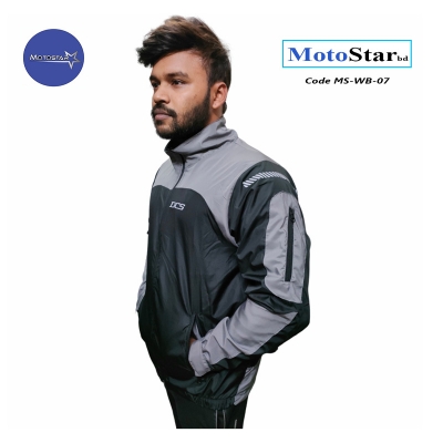 Picture of Motorcycle Windbreaker (DCS Lightweight Premium) MS-WB Black-Grey Wind and dust coat