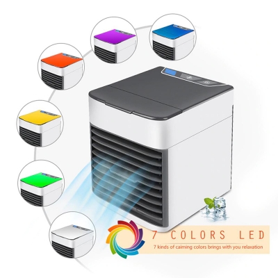 Picture of NEW Portable Mini USB Air Cooler with 7 Colors LED lights Personal AC Fan Desktop Air Conditioner for Office/Home