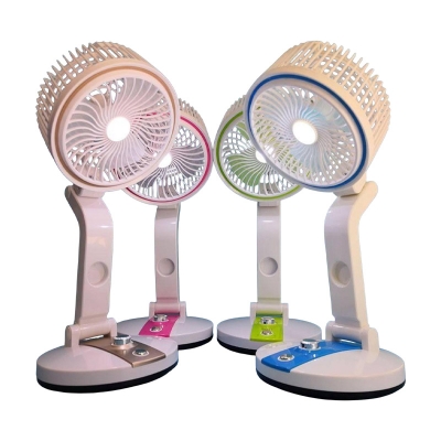 Picture of Rechargeable Folding Table Fan With Led Lights - Stay Cool And Well-Lit With A Rechargeable Folding Table Fan Equipped With Led Lights