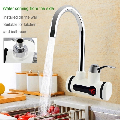 Picture of Instant Digital Electric Hot Water Tap for any Basin Mount/wall Mount with led Display Color Family-White