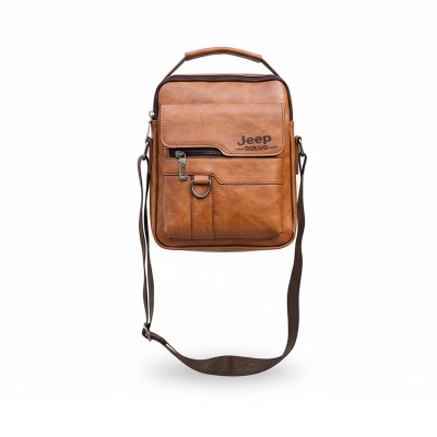 Picture of Jeep PU Leather Men's Shoulder Crossbody Bags 9.7Inch Ipad Office Messenger Bag for Men Business Handbag