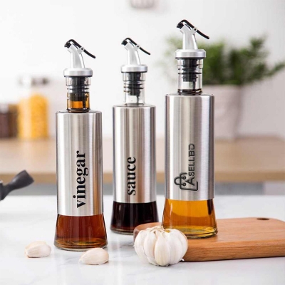 Picture of Oil and Vinegar Dispenser Bottle Oil Bottle Household Soy Sauce Bottle Seasoning Bottle Oil Vinegar Pot - 300 ml